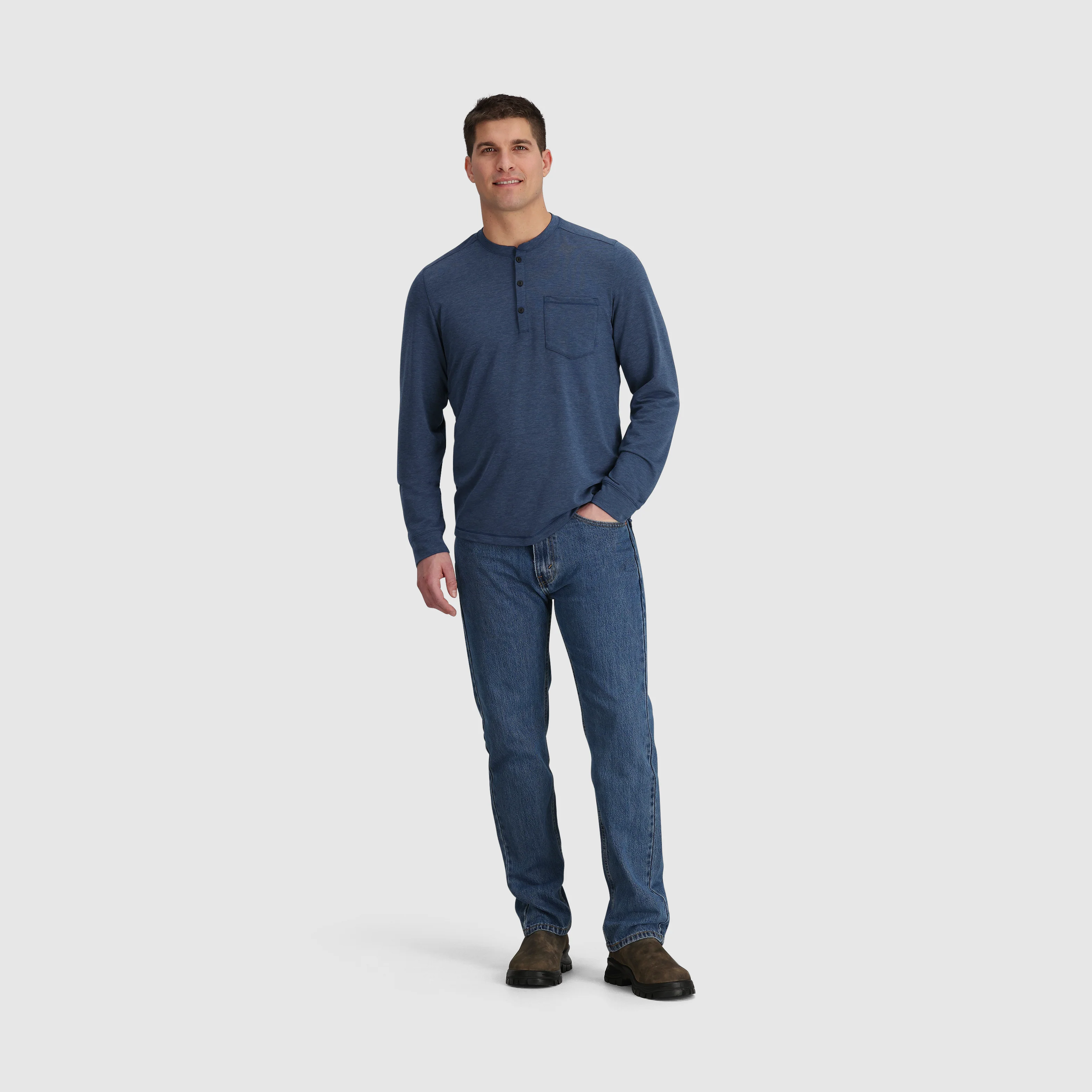 Men's Aberdeen Long Sleeve Henley - Image 29