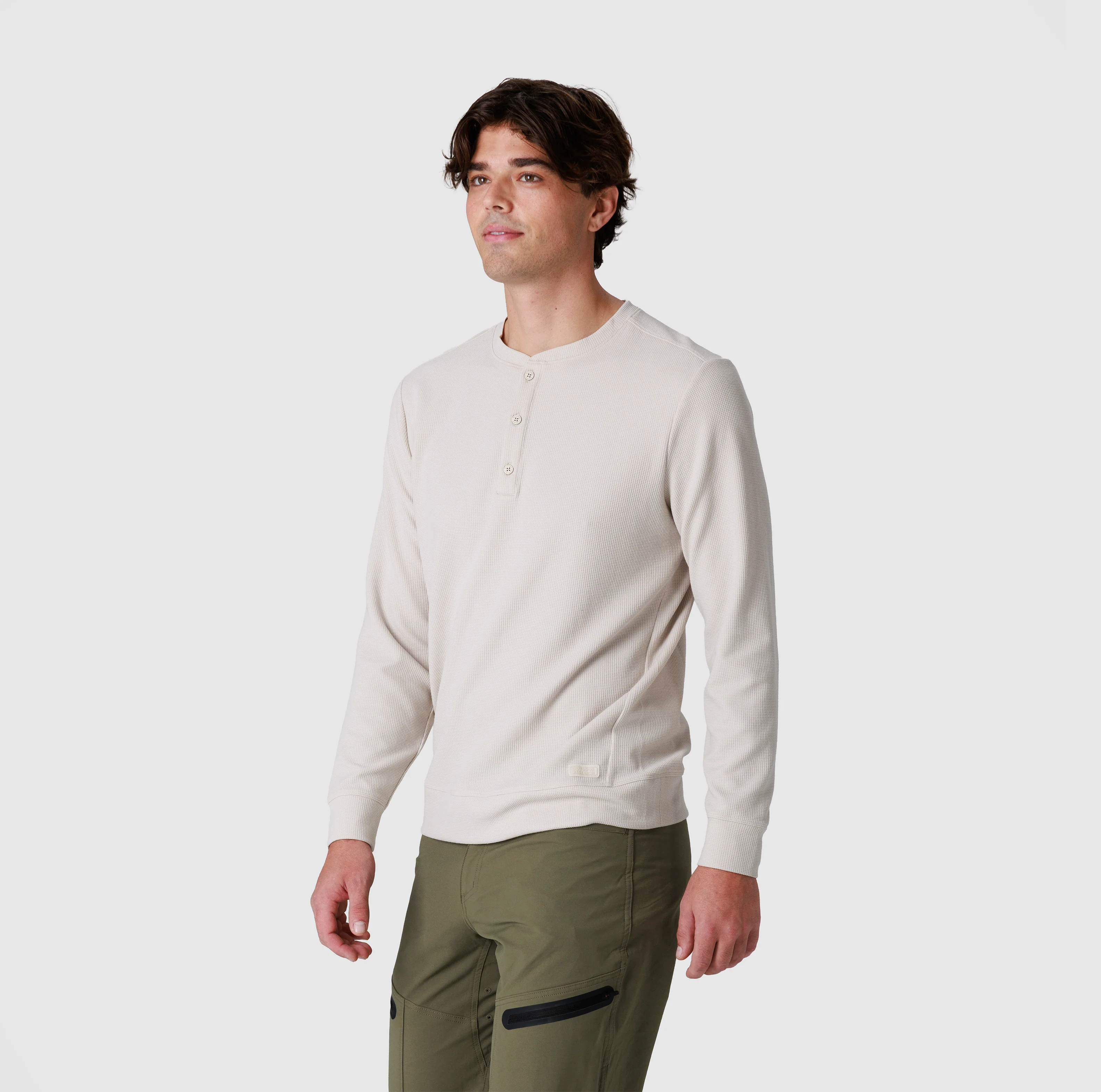 Men's Eclipse Waffle Long Sleeve Henley - Image 3