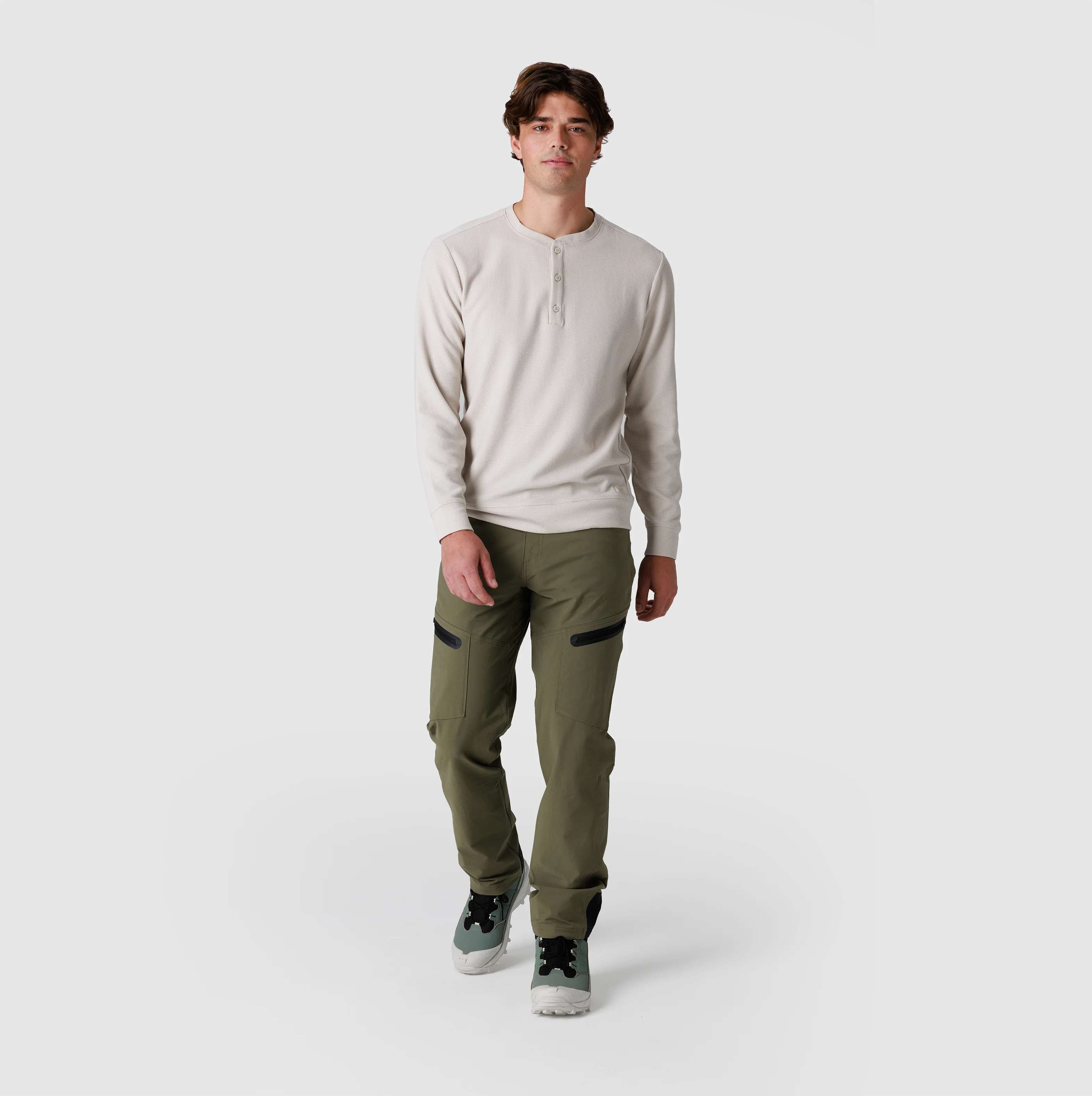 Men's Eclipse Waffle Long Sleeve Henley - Image 4
