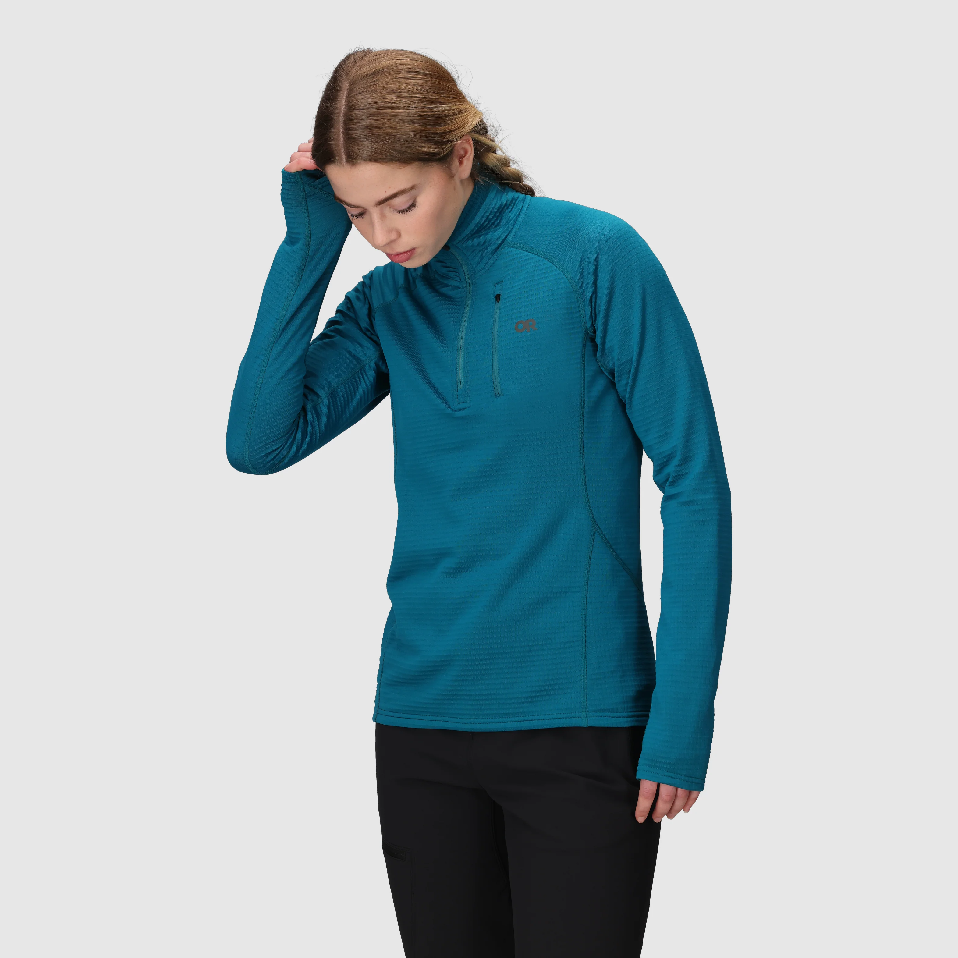 Women's Vigor Grid Fleece Quarter Zip - Image 11
