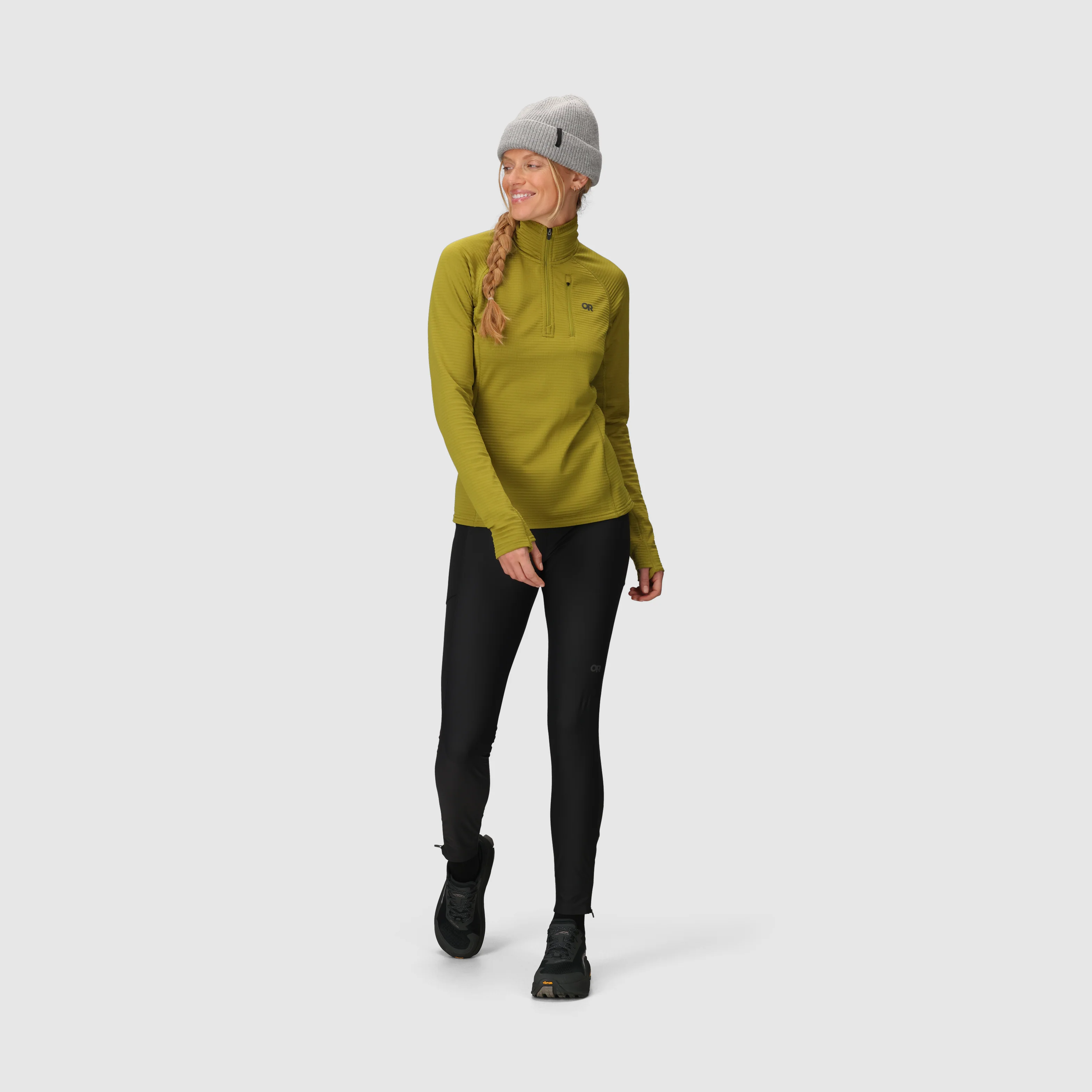 Women's Vigor Grid Fleece Quarter Zip - Image 4