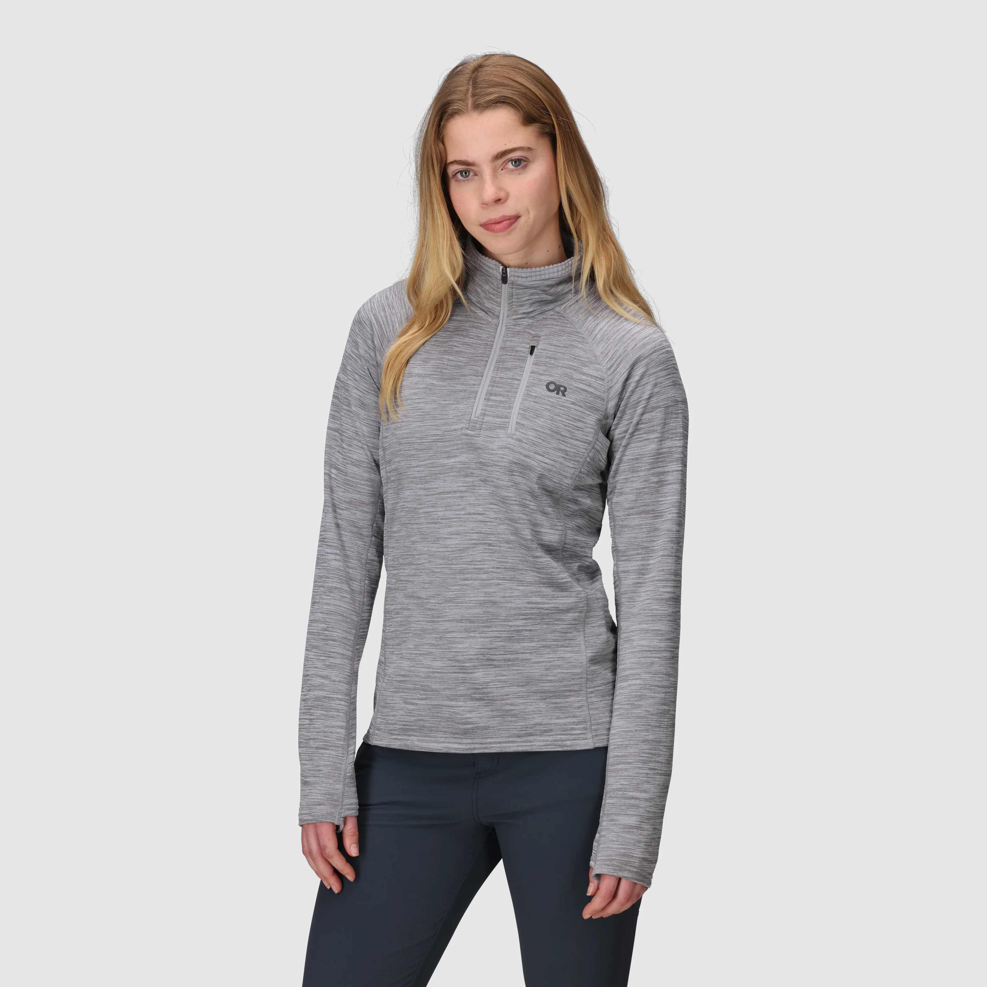Women's Vigor Grid Fleece Quarter Zip - Image 6
